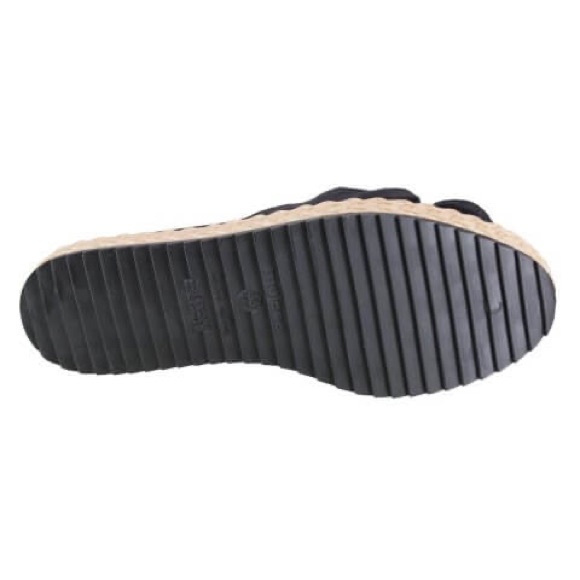 Moleca Black Alpargata Suede Flex Slip on Shoes - Picture 3 of 3